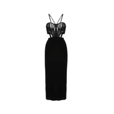 Abito Donna Nero Versace jeans
