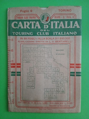Carta italia del touring - d'italia,