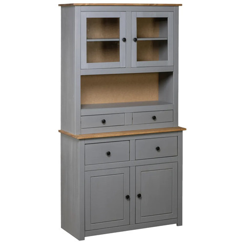 Credenza grigio pino massello - pino,