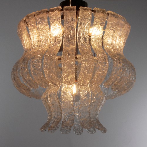 Lampadario vetro attribuito - lampadario,