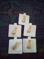 Sitting Bunny Pins, Set Of 5