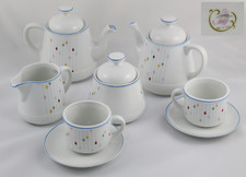 Set Del Te Caffè IN Porcellana Valencia Sanbo Vintage Anni 70 Shabby Chic Retro