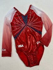 Body GK Ginnastica USA NAZIONALE SQUADRA Bandiera Olimpica SWAROVSKI Competizione LEO