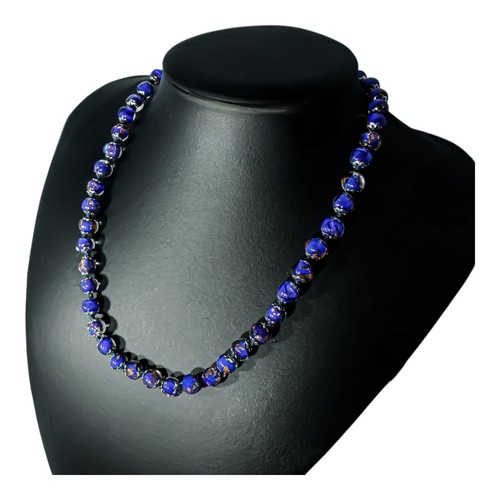 Collana vetro murano blu - in,