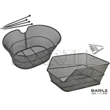 Cestino Posteriore + Cesto Anteriore Nero Bici City Bike - Olanda - MTB - Varie