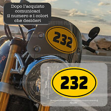 adesivi cafe racer numero gara moto cross cupolino a1194