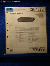 Sony Service Manual XM 4020 Power Amplificatore (#2841)