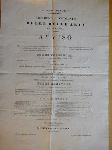 1839 avviso accademia - 1839-avviso-accademia, belle
