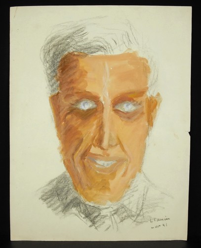 Disegno ritratto firmato - disegno, e