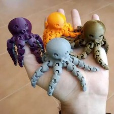 Mini Polipo Articolato | Stampato in 3D, Collezionabile e Colorato