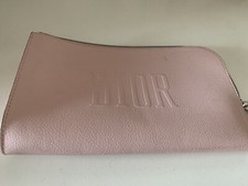 DIOR porta trucco in similpelle rosa, portafoglio donna.