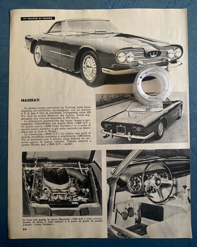 Rara pubblicita maserati 5000 - maserati,