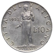 DN - Vaticano - 10 lire 1952 -
