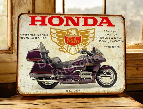 Plaque métal vintage honda - vintage,