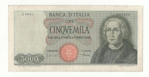 5000 lire colombo tipo - 5000,
