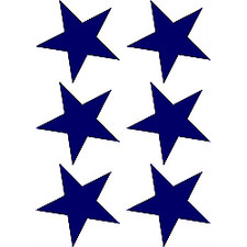 Adesivo Stella Rifrangente Riflettente Catarifrangente Blu 4x4 cm 6 pezzi