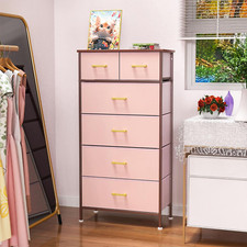 Cassettiera in Pelle, Armadietto Con 6 Cassetti, Cassettiera per Corridoio, Con 