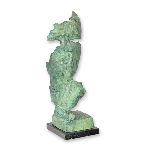 Scultura bronzo non dire - in, "non