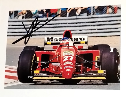 Autografo jean alesi foto - alesi, hand