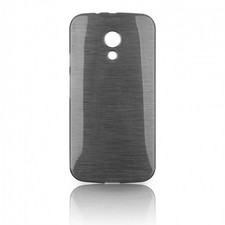 Custodia in TPU Effetto Metallico Nero per Motorola Moto G (2014)