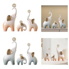 3 pezzi statuette di elefanti
