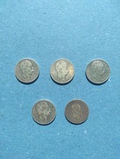 Lotto di 4 monete d'argento da 2 Lire 1863 1881 1883 1887