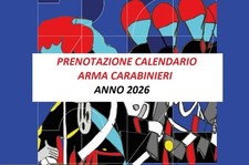 CALENDARIO ARMA DEI CARABINIERI 2026 "PRENOTAZIONE" (SPEDIZ. BRT EXPRESS)