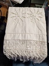 Asciugamani Cotone Canapa Intaglio Pizzo  121+18+18x65 B6 (9 ) Towel Serviette °