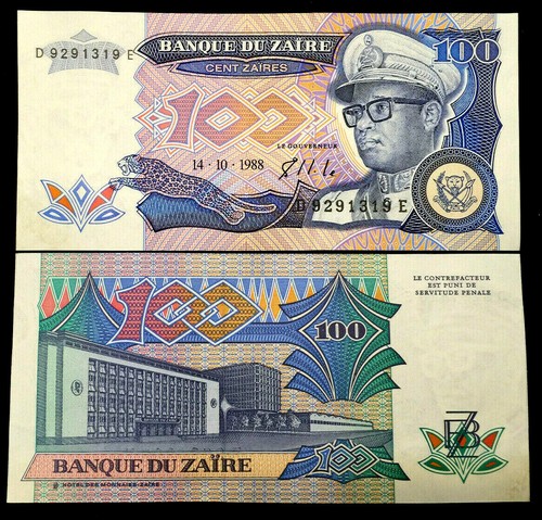 Zaire 100 zaires - zaire, 1988