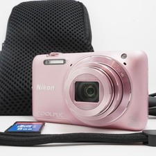 Nikon COOLPIX S6600 Rosa 16.0MP Batteria Fotocamera Digitale Scheda SD Cavo U...