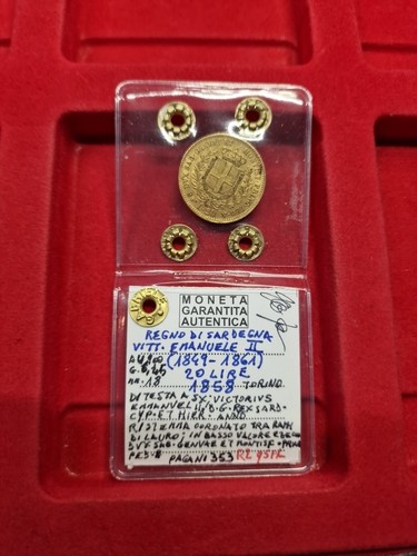 Lire oro del 1858 moneta - 1858,