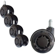 SET 5 RUOTE SEDIA DA UFFICIO