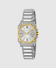 Orologio Donna Gucci G-Flat Quarzo Acciaio Inox 30MM Quadrante Argento YA166506