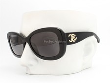 Chanel Sunglasses Black Gold