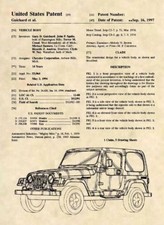 Jeep Wrangler Stampe Poster Stampa Ufficiale US Patent Art -Originale Vintage 271