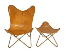 Sedia A Farfalla In Pelle