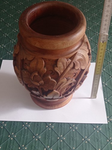 Vintage vaso legno lavorato - vintage,