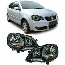 FARI ANTERIORI DARK PER VW POLO 9N3 05-09 FANALI NUOVI GTI CUP