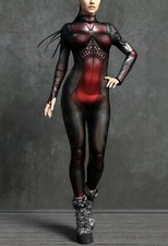 Tuta cosplay nera rossa