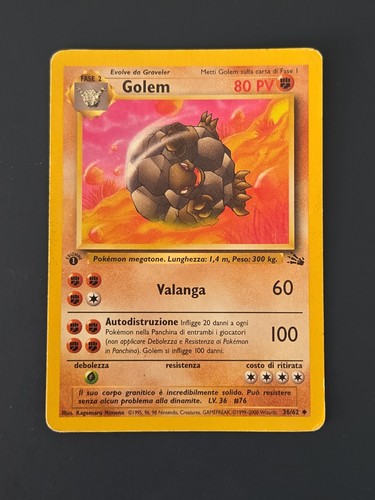 Carta pokemon golem - carta,