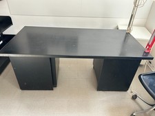 Scrivania Vintage Tecno Modello Graphis nero Desing O. Borsani + 2 Cassettiere