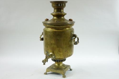 Antico samovar russo ottone - antico,