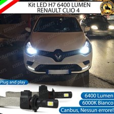 KIT FULL LED H7 RENAULT CLIO 4 IV 6400 LUMEN 6000K BIANCO GHIACCIO CANBUS