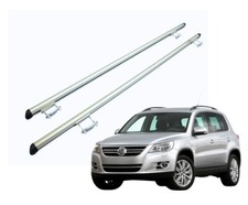 BARRE PORTATUTTO PORTAPACCHI PER VW TIGUAN 2007-2011 ALLUMINIO CORRIMANO RAILING