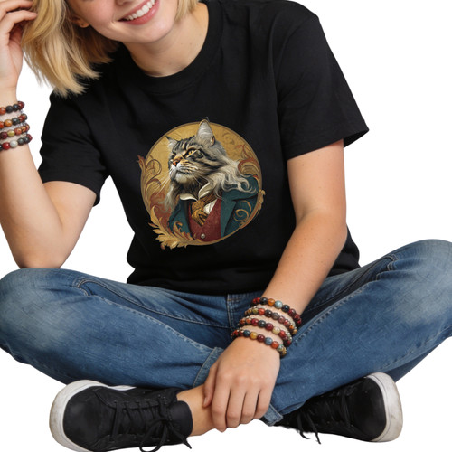 Shirt ritratto gatto regale - ritratto,