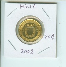 2008 malta cents - 2008, 20€-cents