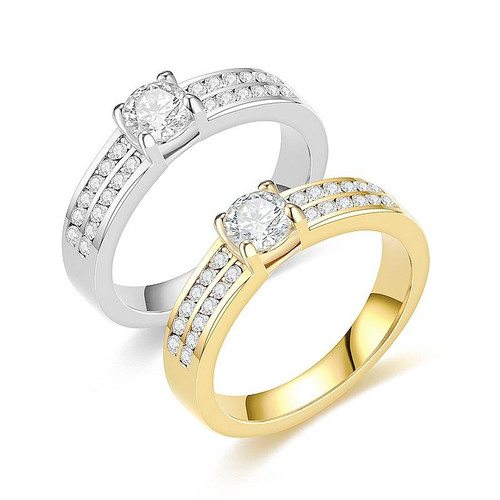 Anello oro argento - , pietre