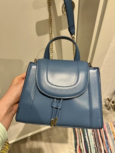 Borsa zara blu donna ecopelle - zara,