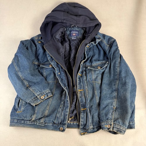 Giacca denim con cappuccio