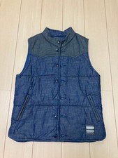 Gilet imbottito MOMOTARO JEANS Chambray cowboy taglia 38 made in Japan
